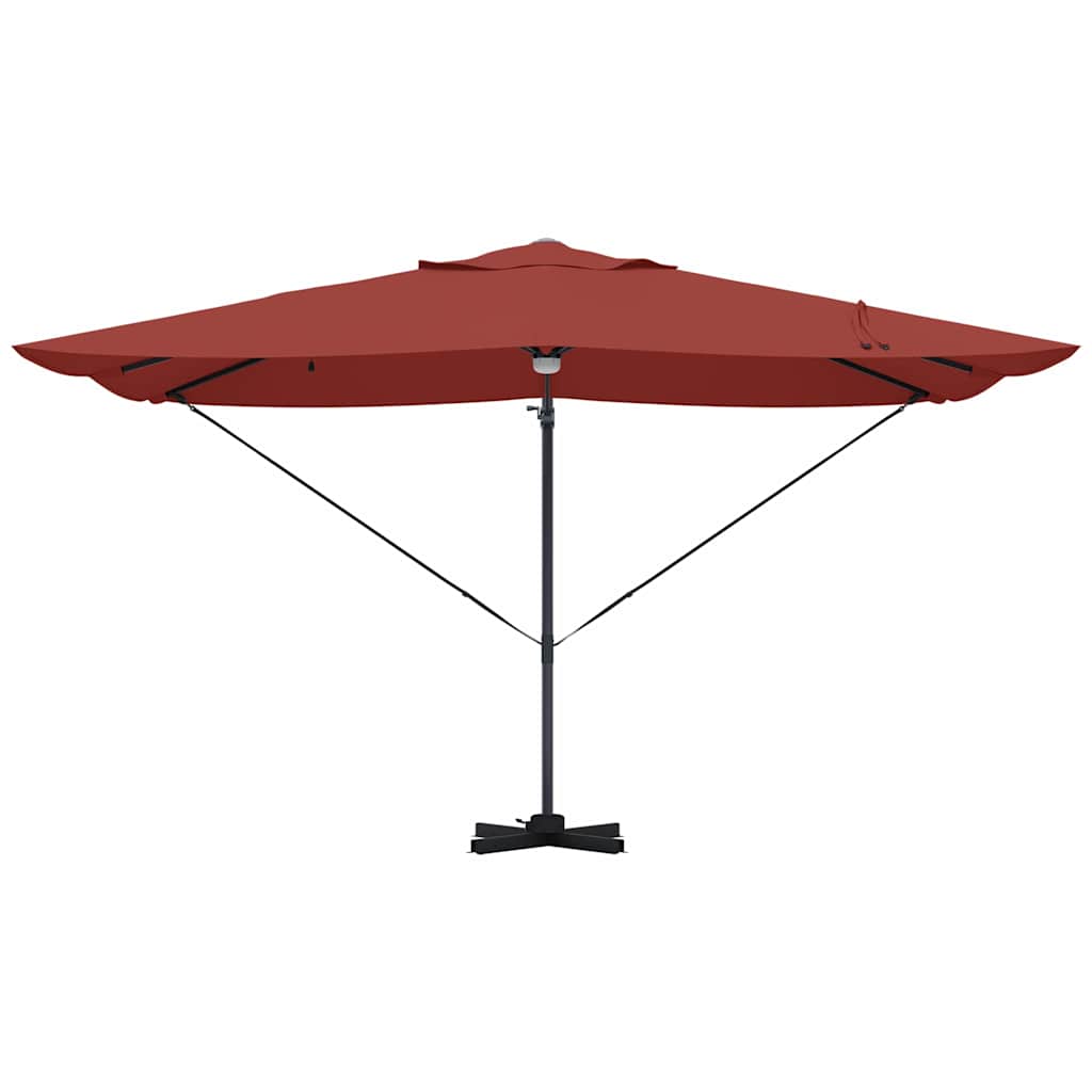 Parasoll Terrakotta 351 x 250 x 253 cm Polyester og aluminium