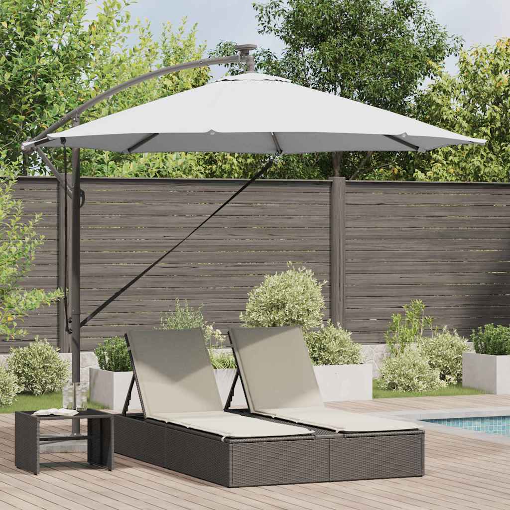 Parasoll sand 294 x 294 x 248 cm Polyester og aluminium