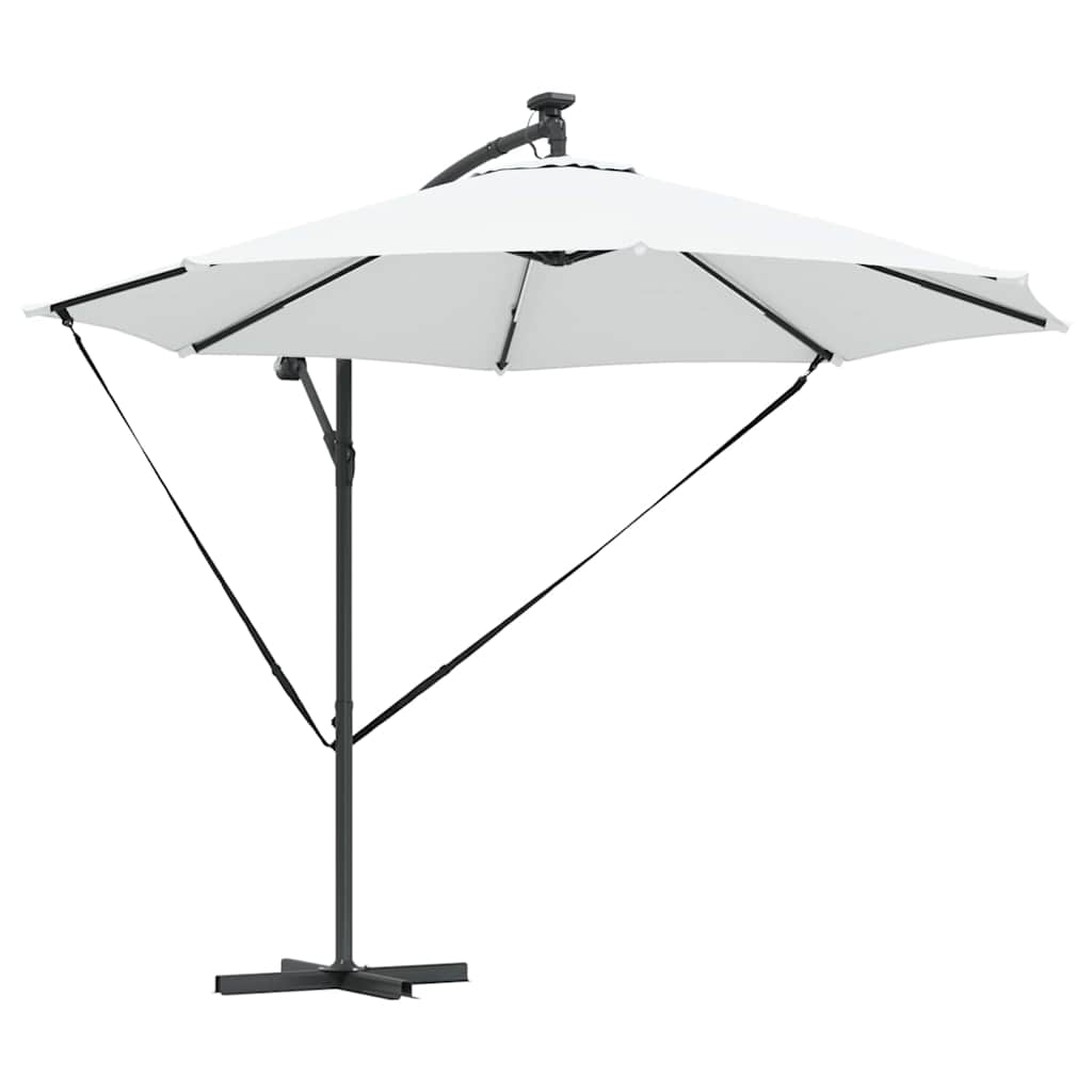 Parasoll sand 294 x 294 x 248 cm Polyester og aluminium