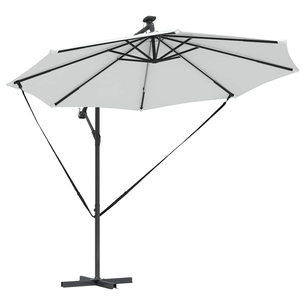 Parasoll sand 294 x 294 x 248 cm Polyester og aluminium