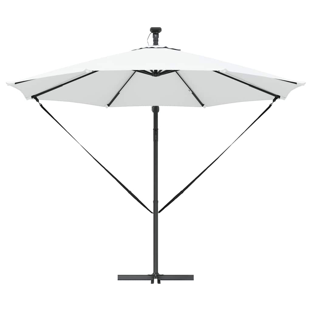 Parasoll sand 294 x 294 x 248 cm Polyester og aluminium