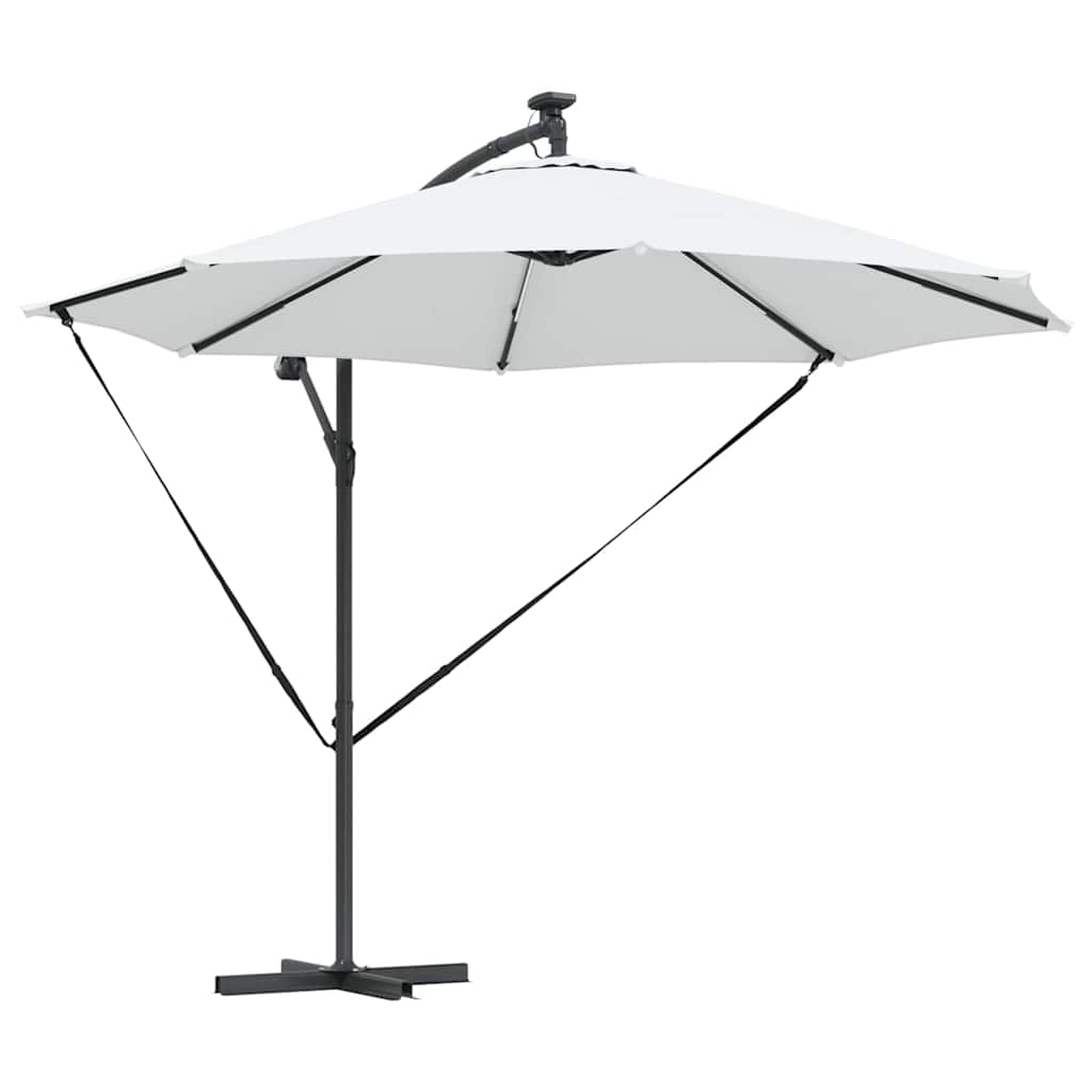 Parasoll sand 294 x 294 x 248 cm Polyester og aluminium