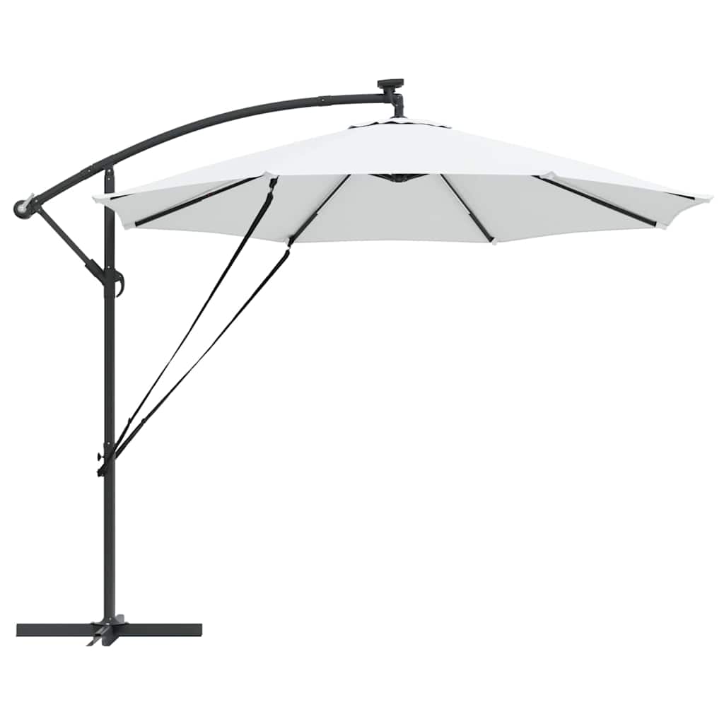 Parasoll sand 294 x 294 x 248 cm Polyester og aluminium