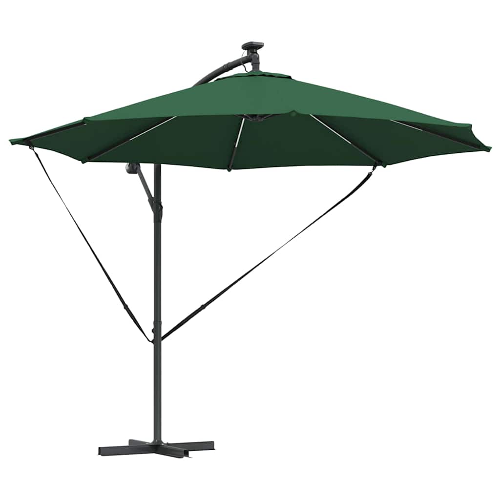 Parasoll grønn 294 x 294 x 248 cm Polyester og aluminium