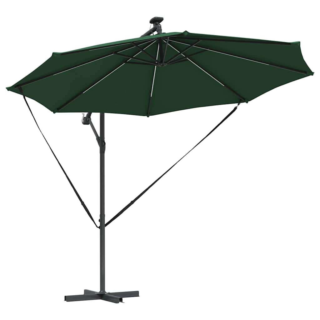 Parasoll grønn 294 x 294 x 248 cm Polyester og aluminium