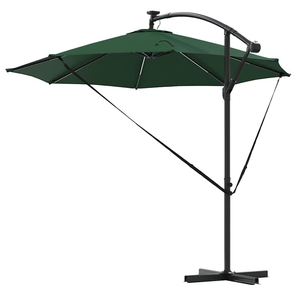 Parasoll grønn 294 x 294 x 248 cm Polyester og aluminium