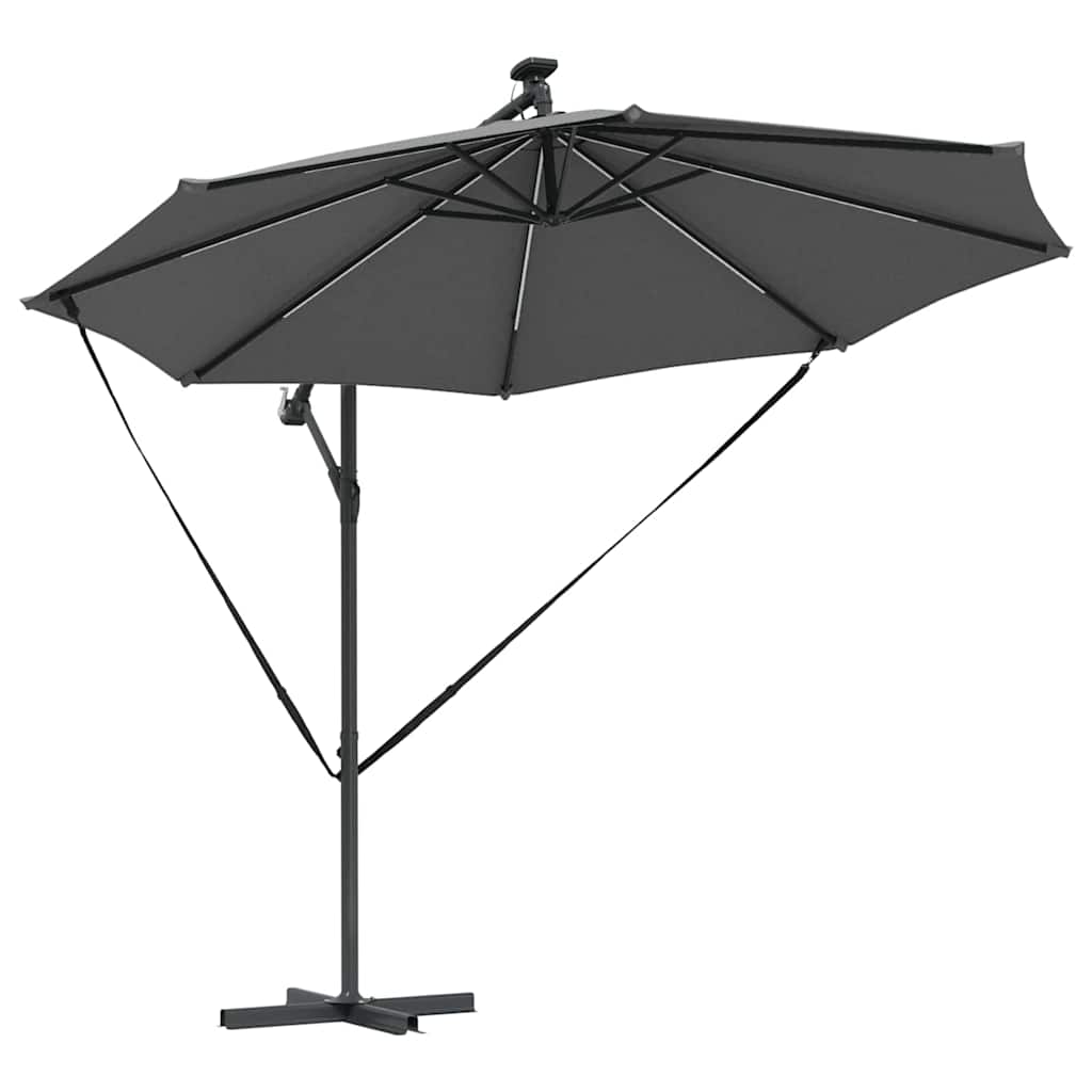 Parasoll Antrasitt 294 x 294 x 248 cm Polyester og aluminium