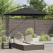 Parasoll 294 x 294 x 248 cm Polyester og aluminium Svart