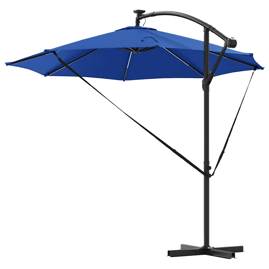 Parasoll 294 x 294 x 248 cm Polyester og aluminium Azurblå