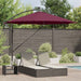 Parasoll Bordeaux Rød 294 x 294 x 248 cm Polyester og aluminium
