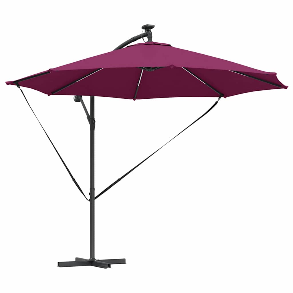 Parasoll Bordeaux Rød 294 x 294 x 248 cm Polyester og aluminium