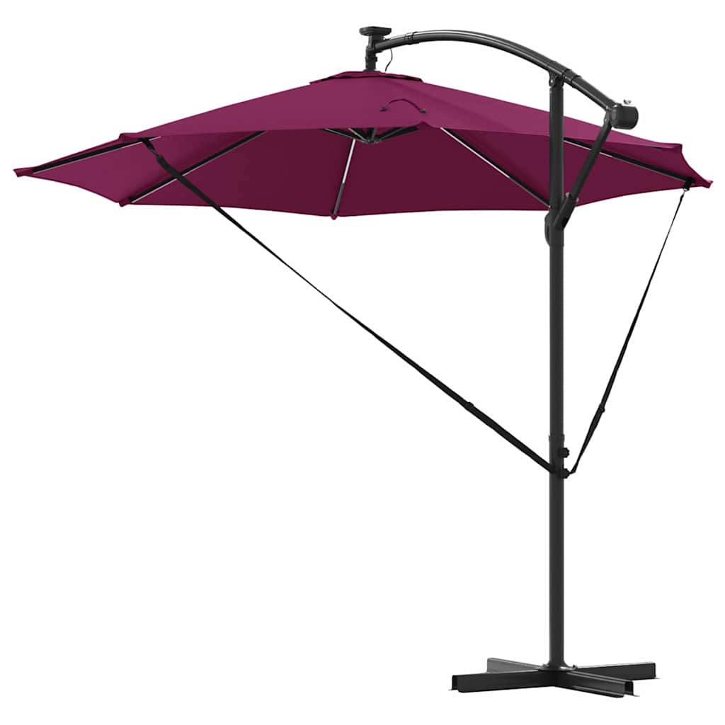 Parasoll Bordeaux Rød 294 x 294 x 248 cm Polyester og aluminium