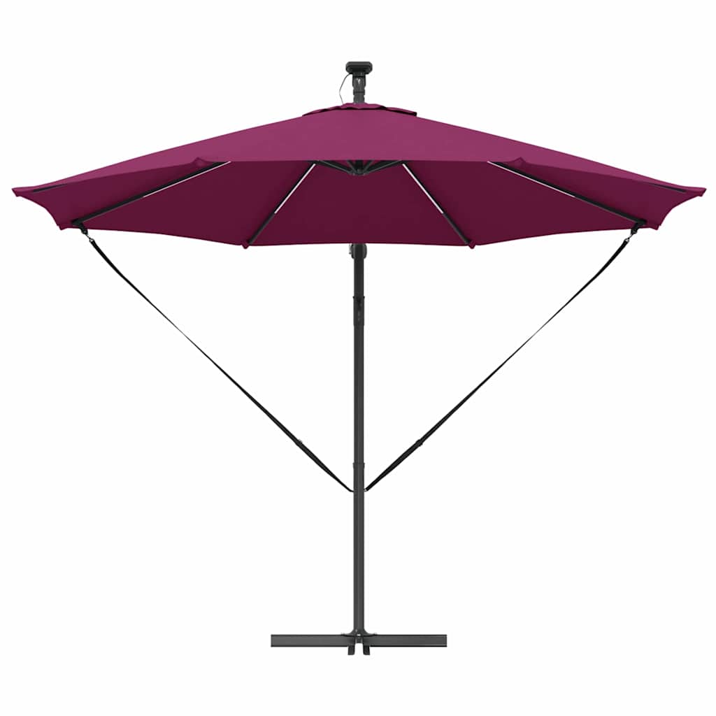 Parasoll Bordeaux Rød 294 x 294 x 248 cm Polyester og aluminium