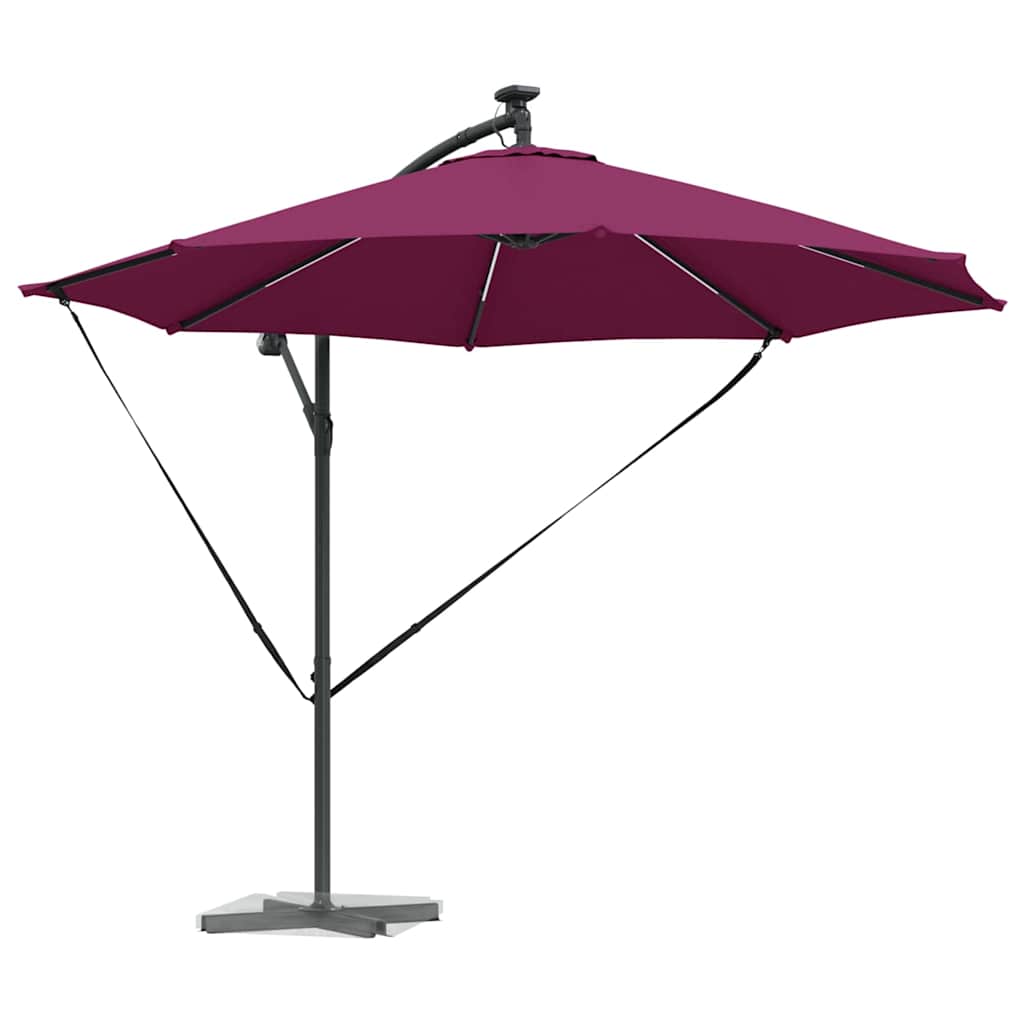 Parasoll Bordeaux Rød 294 x 294 x 248 cm Polyester og aluminium