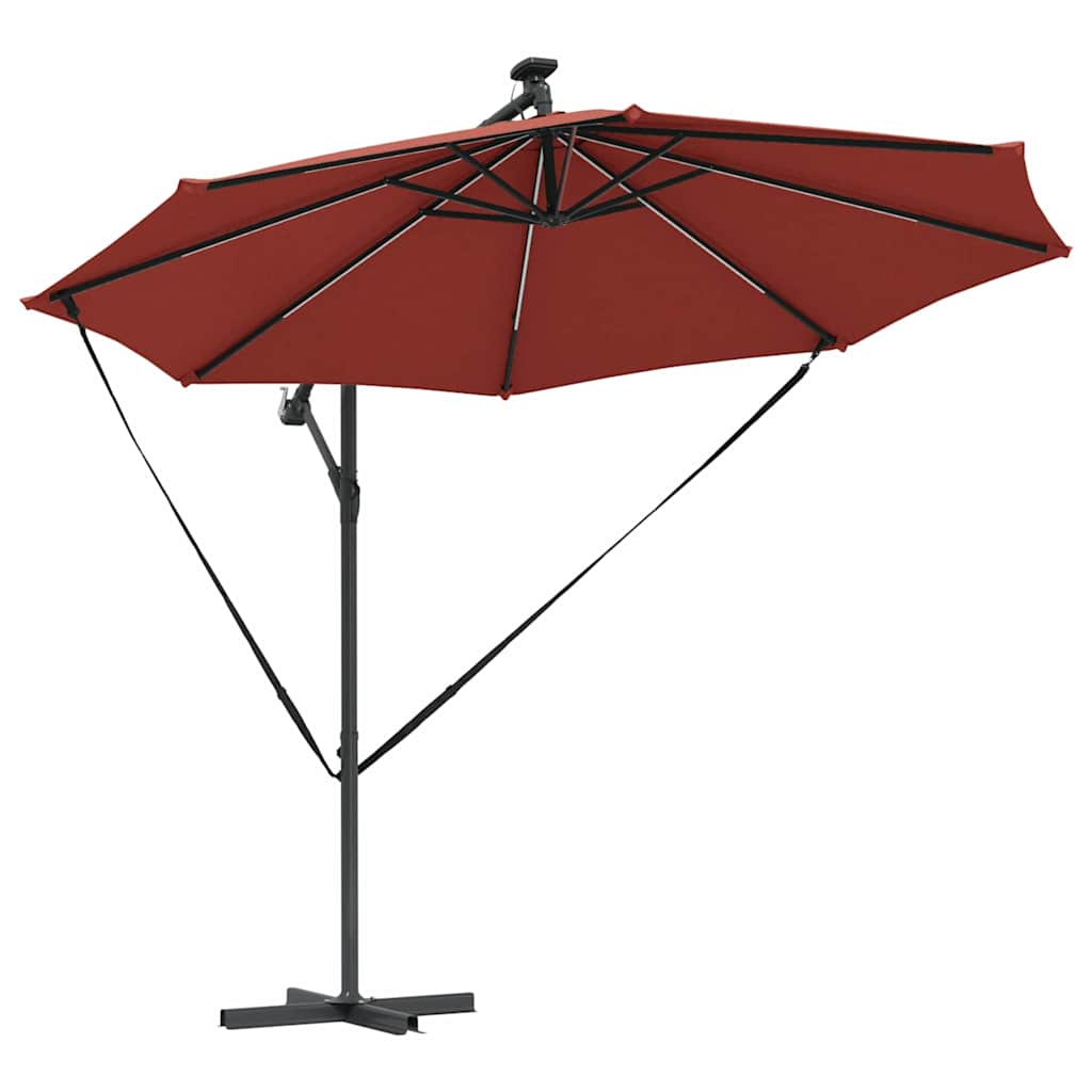 Parasoll Terrakotta 294 x 294 x 248 cm Polyester og aluminium