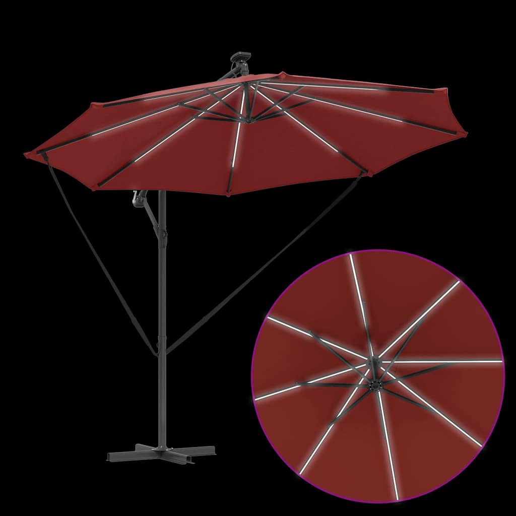 Parasoll Terrakotta 294 x 294 x 248 cm Polyester og aluminium