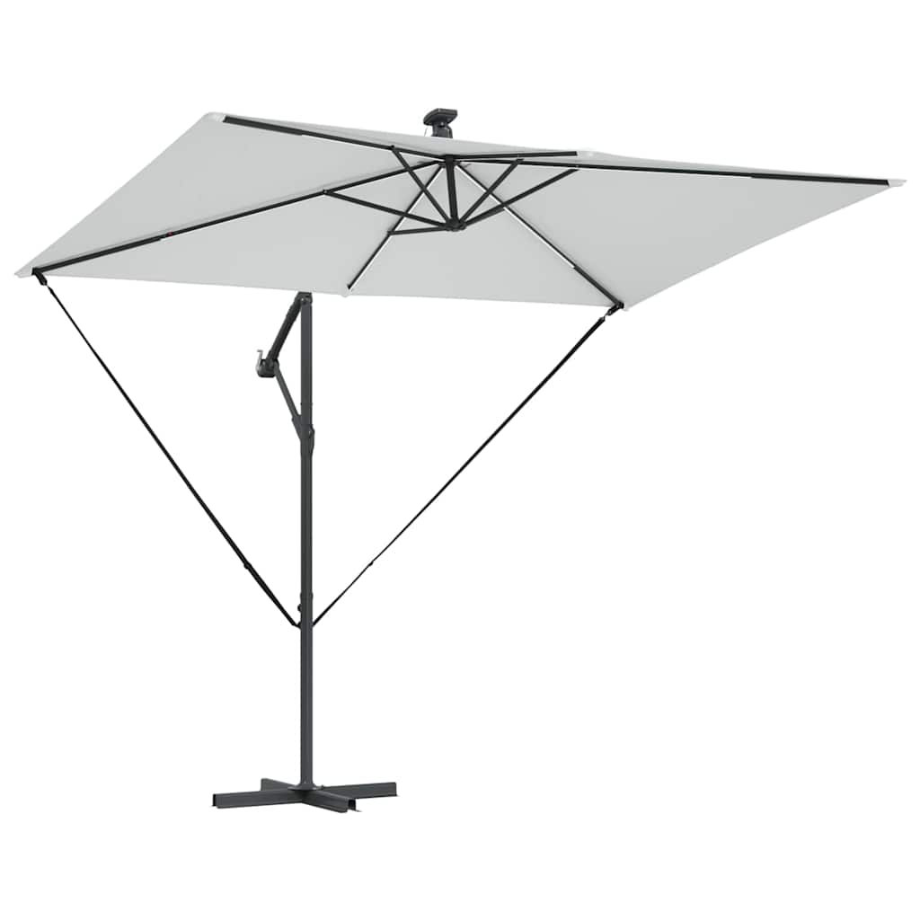 Parasoll sand 294 x 200 x 270 cm Polyester og aluminium