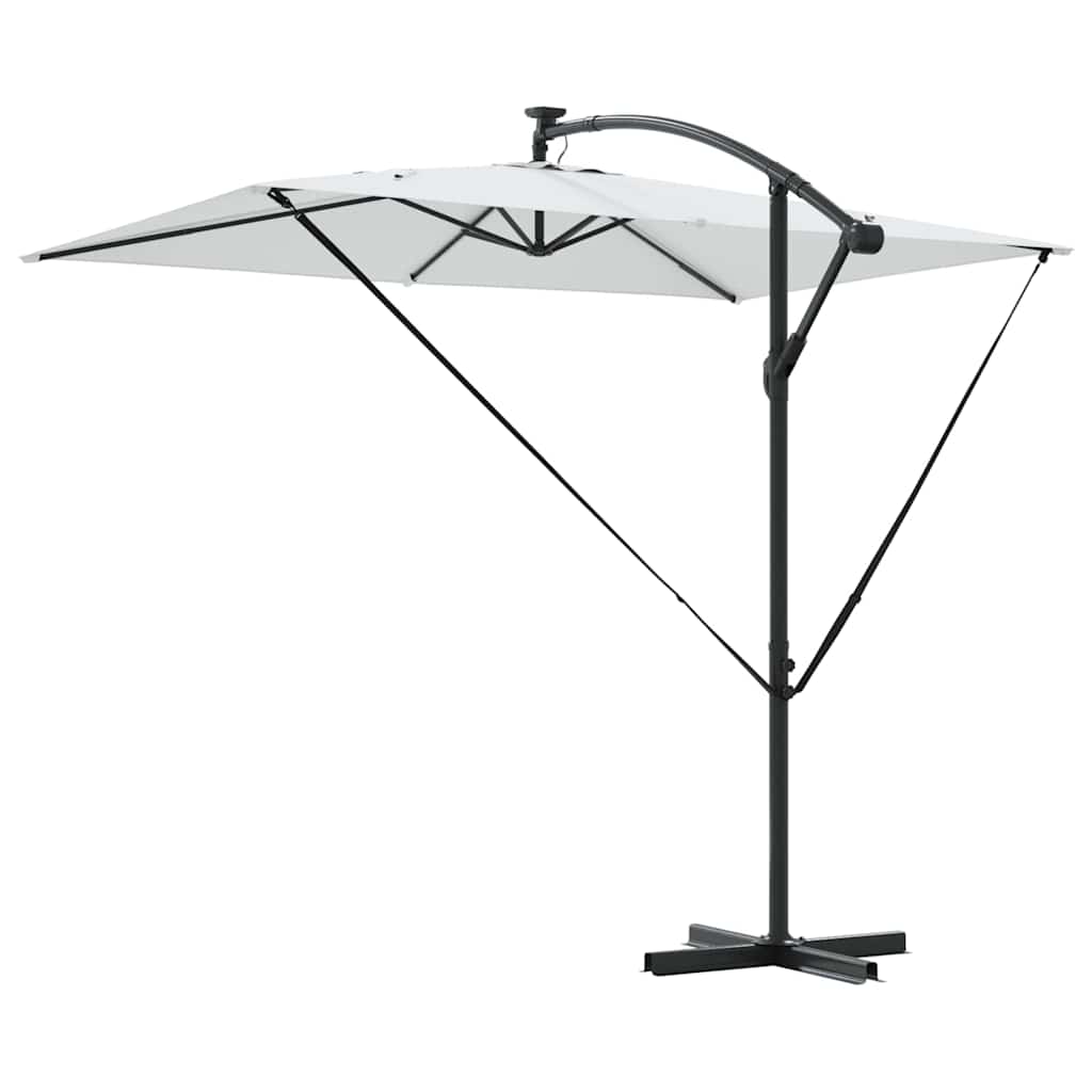 Parasoll sand 294 x 200 x 270 cm Polyester og aluminium