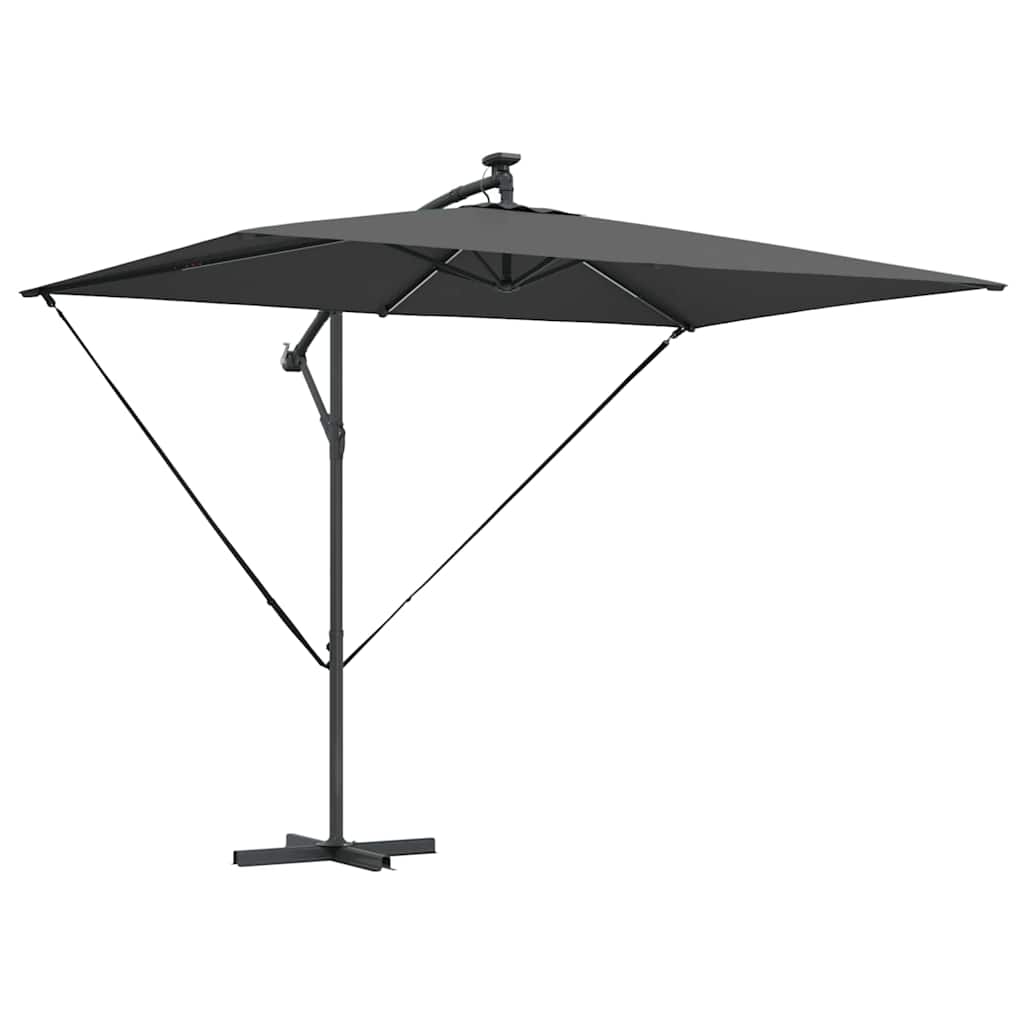 Parasoll Antrasitt 294 x 200 x 270 cm Polyester og aluminium