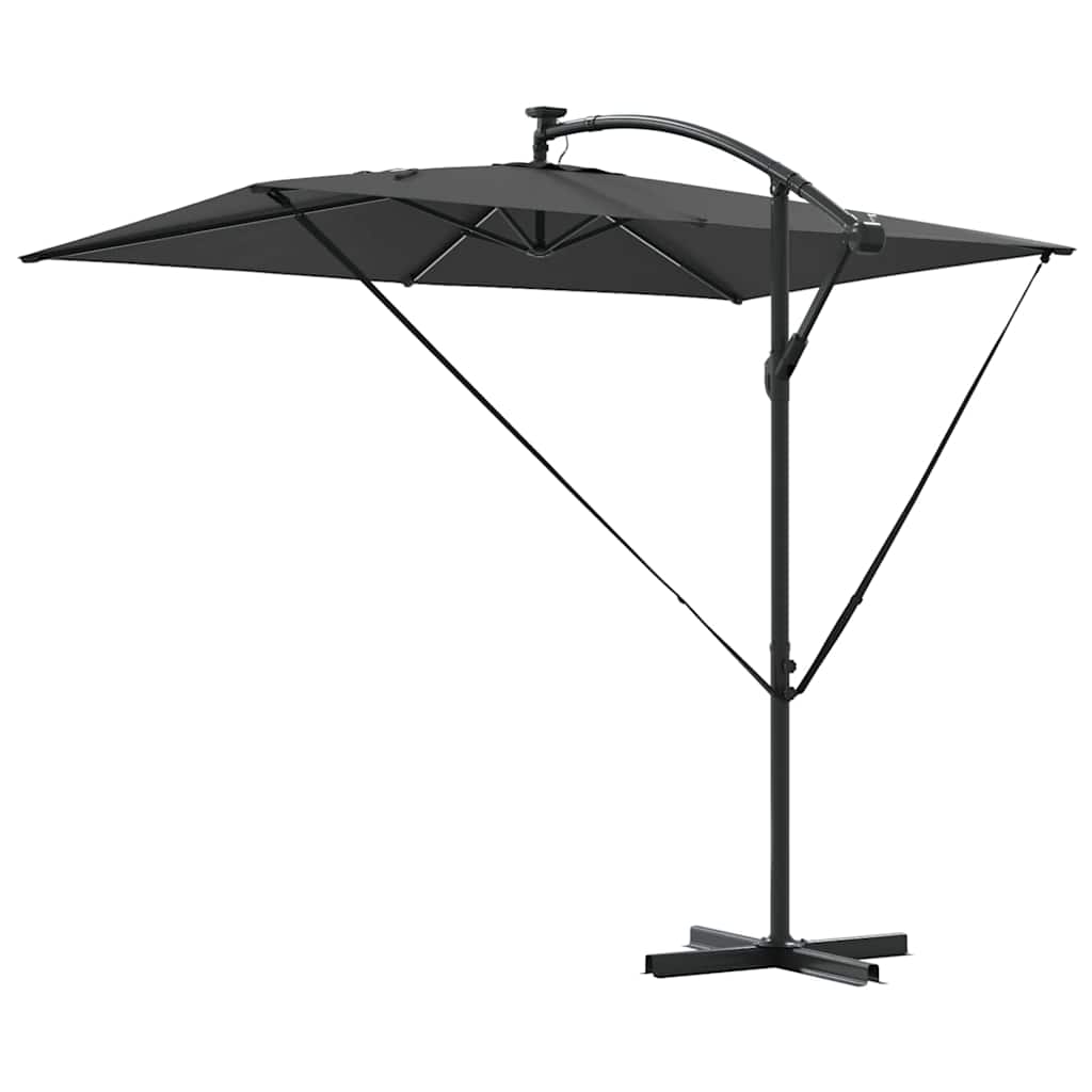 Parasoll Antrasitt 294 x 200 x 270 cm Polyester og aluminium
