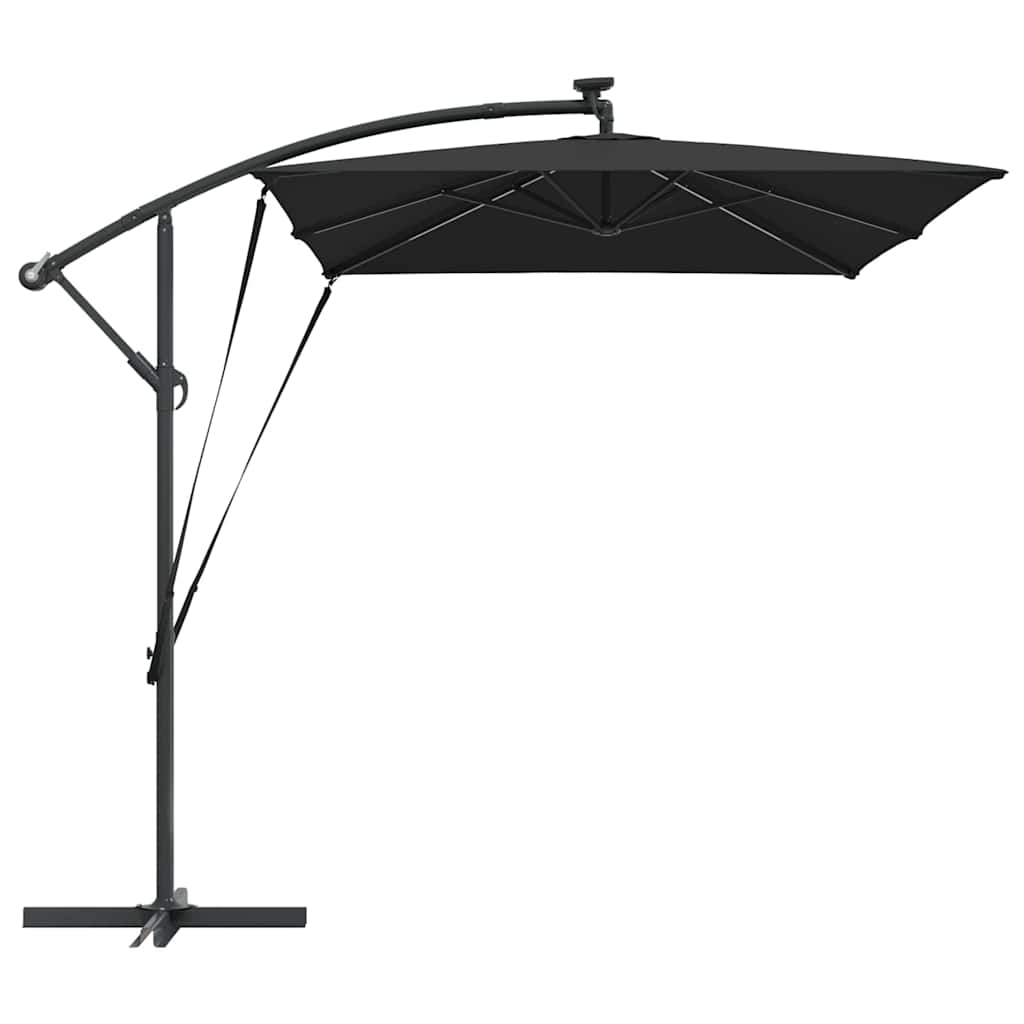 Parasoll Svart 294 x 200 x 270 cm Polyester og aluminium
