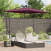 Parasoll Bordeaux Rød 294 x 200 x 270 cm Polyester og aluminium