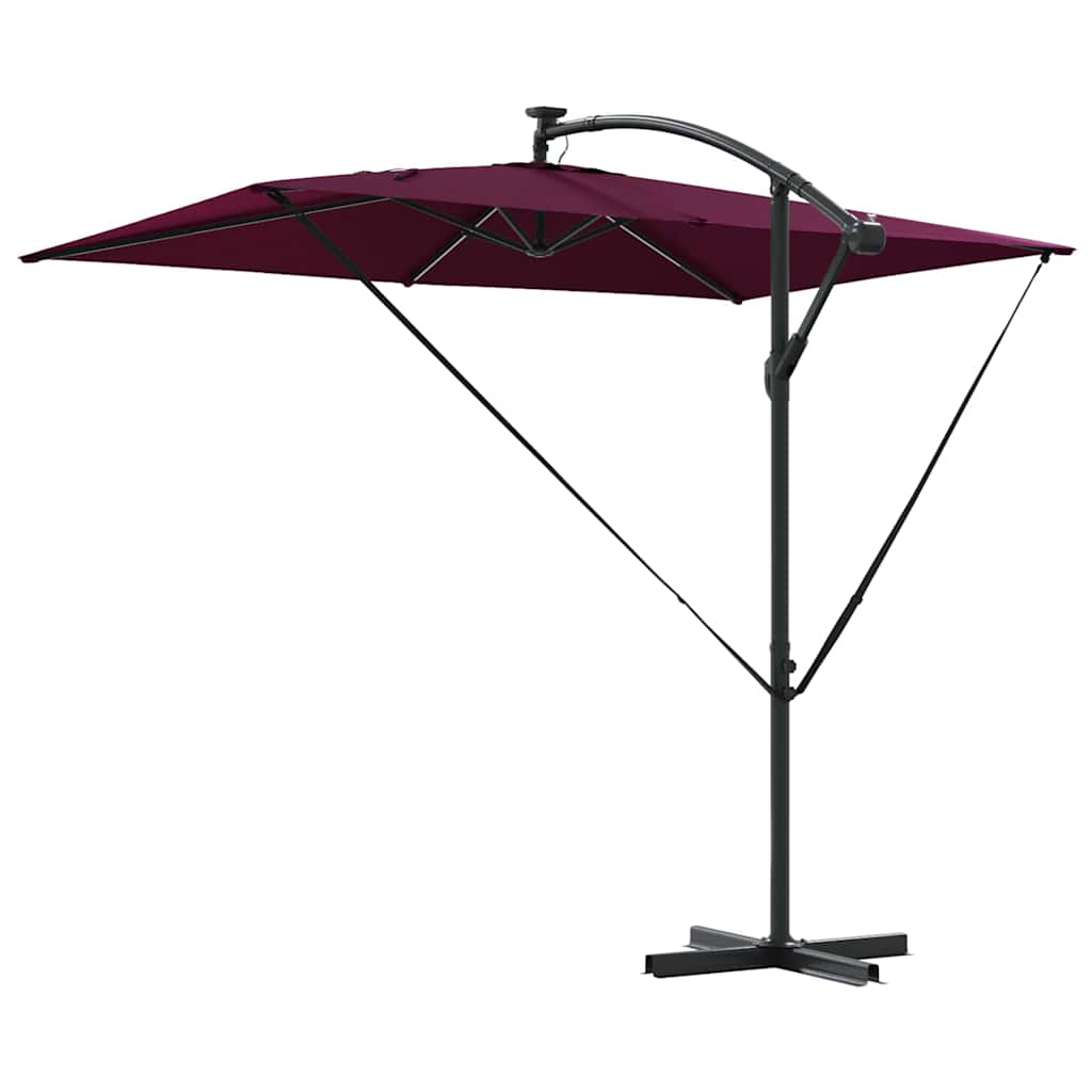 Parasoll Bordeaux Rød 294 x 200 x 270 cm Polyester og aluminium