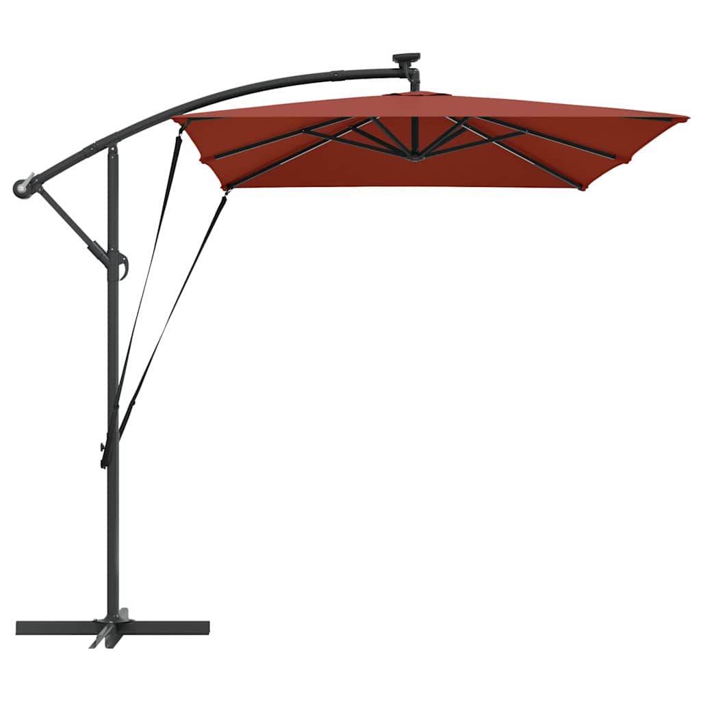 Parasoll Terrakotta 294 x 200 x 270 cm Polyester og aluminium