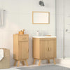Bathroom Furniture Set med skuff 2 pcs Brun 114 x 43 x 73.5 cm