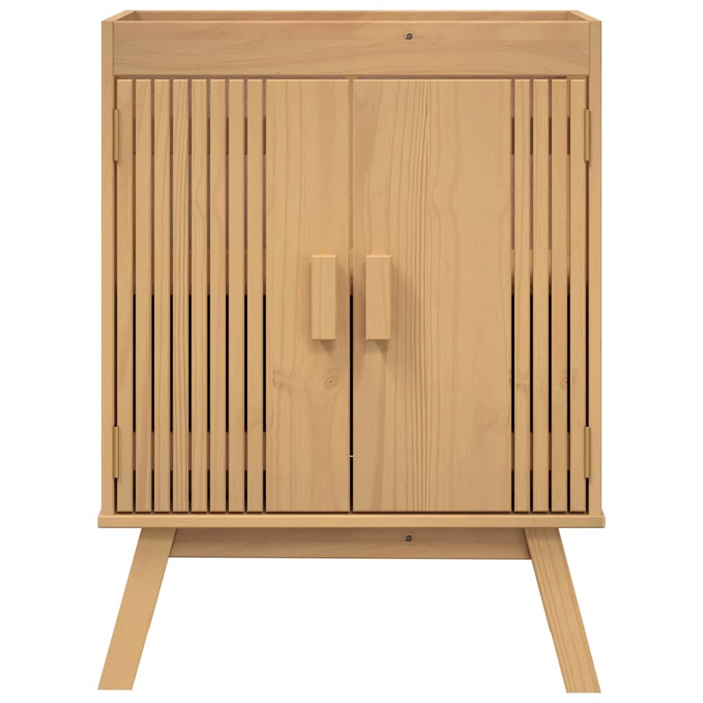Bathroom Furniture Set med skuff 2 pcs Brun 114 x 43 x 73.5 cm
