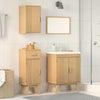 Bathroom Furniture Set med skuff 3 pcs Brun 114 x 43 x 73.5 cm