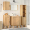 Bathroom Furniture Set med skuff 4 pcs Brun 114 x 43 x 73.5 cm
