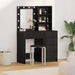 Sminkebord 2 pcs Svart 50 x 41 x 135 cm Konstruert tre