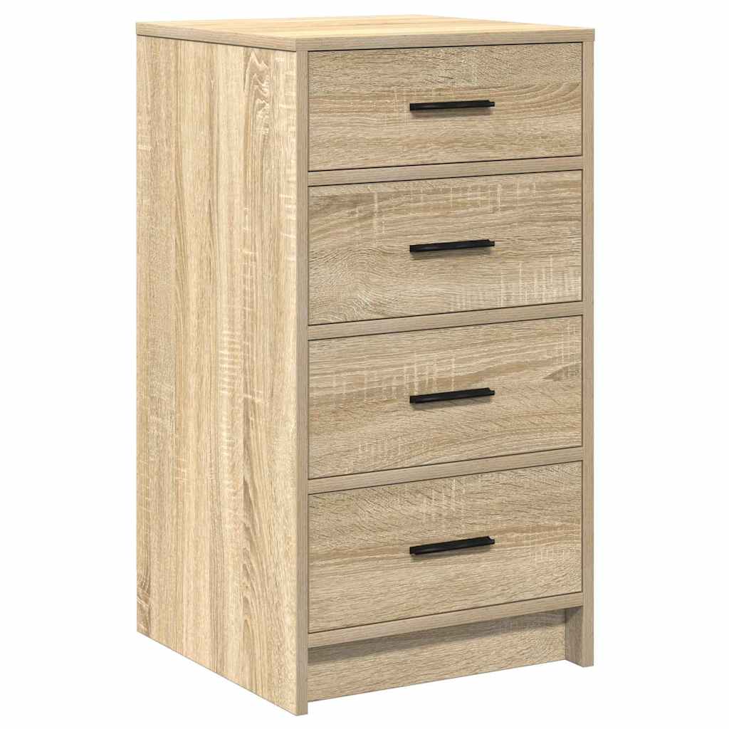 Sminkebord med speillys 3 pcs Sonoma eik Konstruert tre