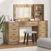 Sminkebord 3 pcs Artisan Eik 78,5 x 41 x 135 cm Konstruert tre