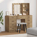 Sminkebord 3 pcs Brun 40 x 41 x 135 cm Konstruert tre