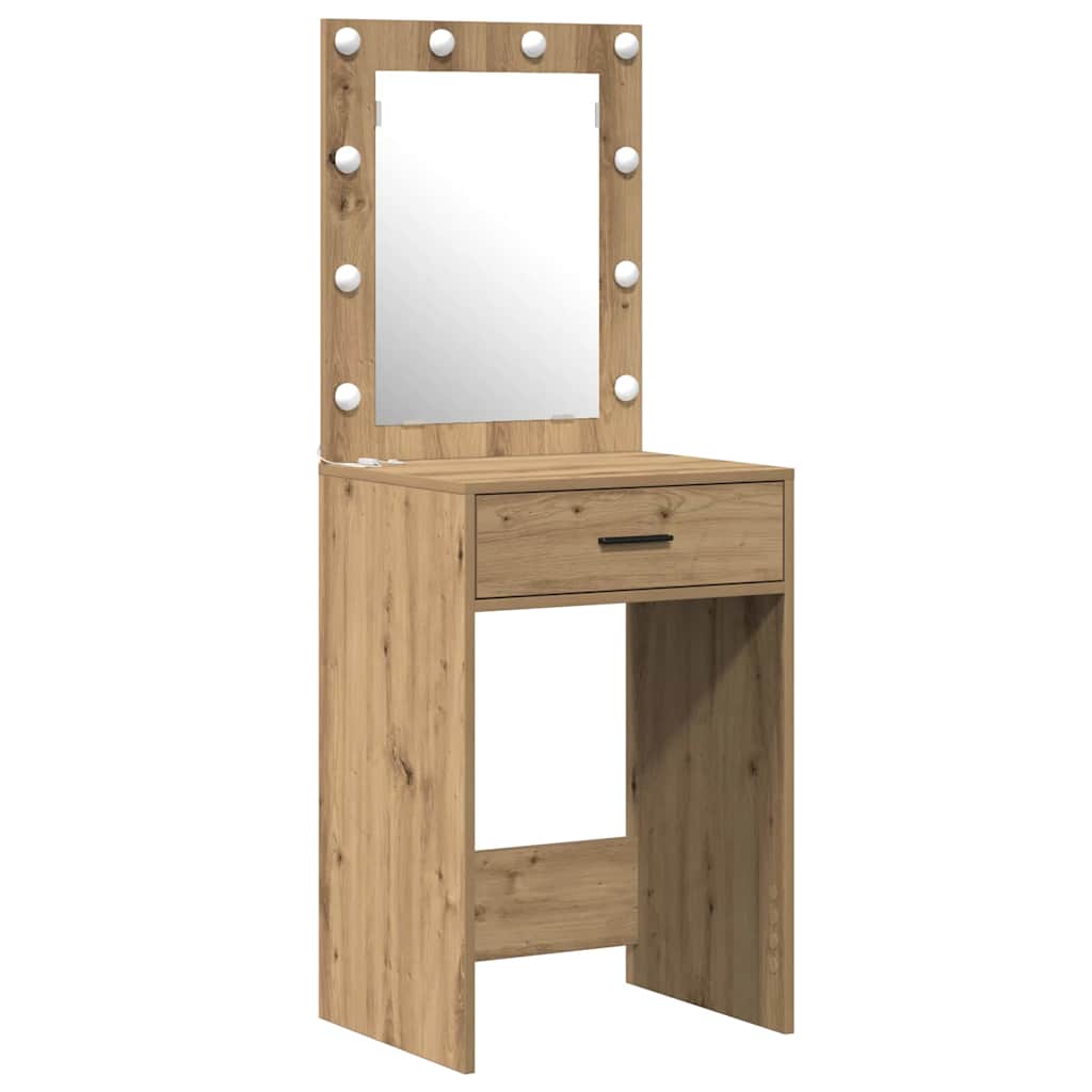 Sminkebord med skuff 2 pcs Brun 50 x 41 x 135 cm Konstruert tre