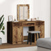 Sminkebord med speillys Brun 50 x 41 x 135 cm Konstruert tre