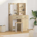 Dressingbordsett med LED 2 pcs Sonoma eik Konstruert tre