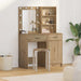 Dressingbordsett med LED 2 pcs Artisan Eik Konstruert tre