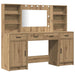 Dressingbordsett med LED 3 stk. Artisan Eik Konstruert tre