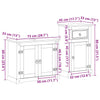 Baderomsskap 2 stk Corona heltre furu