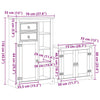 Baderomsskap 2 stk Corona heltre furu