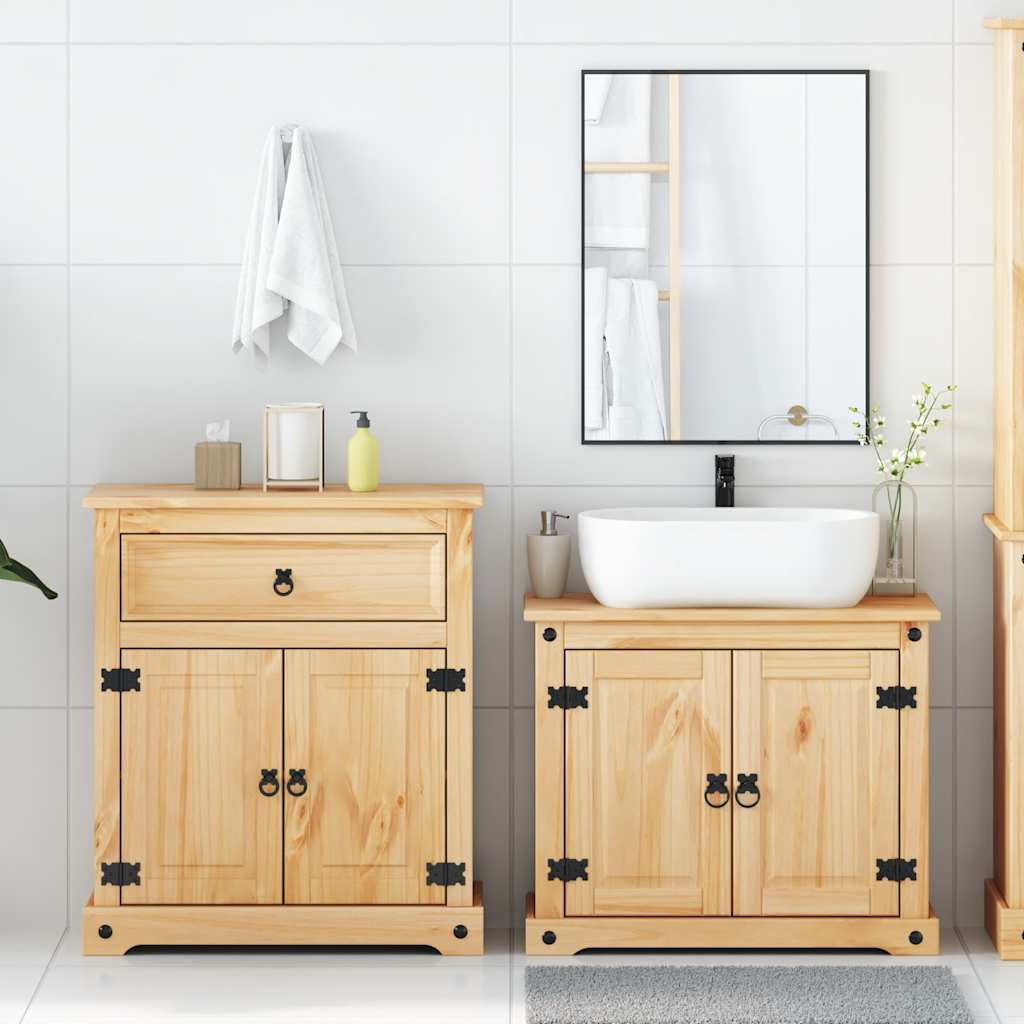 Baderomsskap 2 stk Corona heltre furu