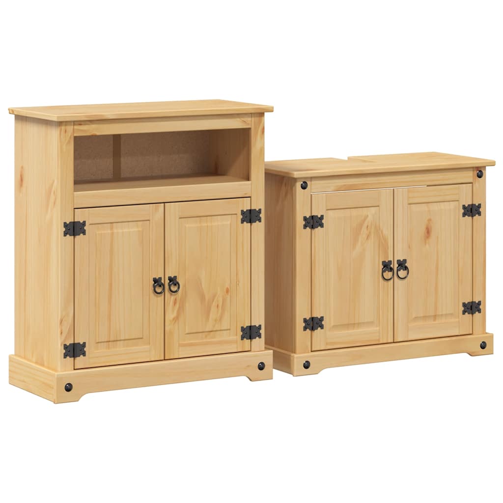 Baderomsskap 2 stk Corona heltre furu