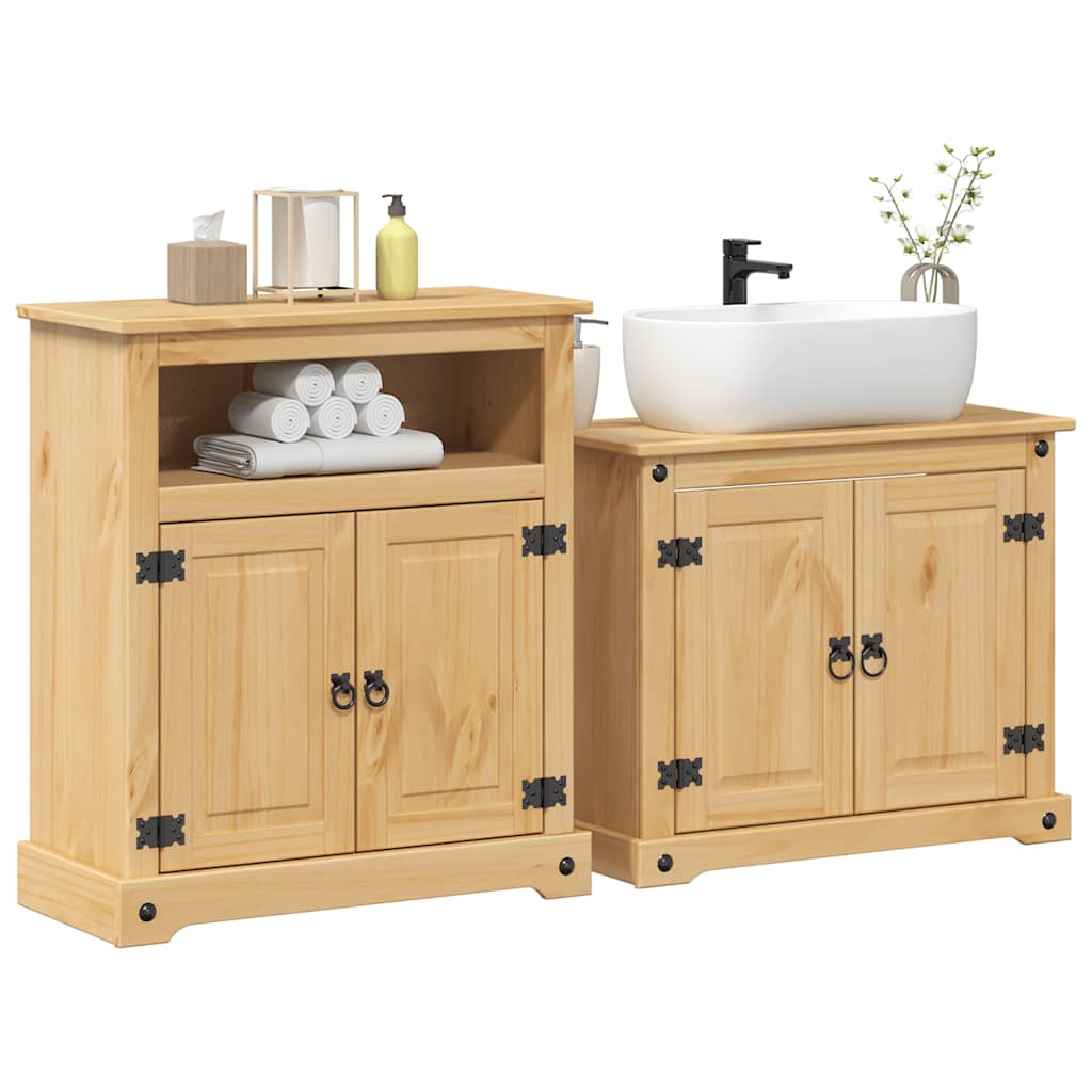 Baderomsskap 2 stk Corona heltre furu