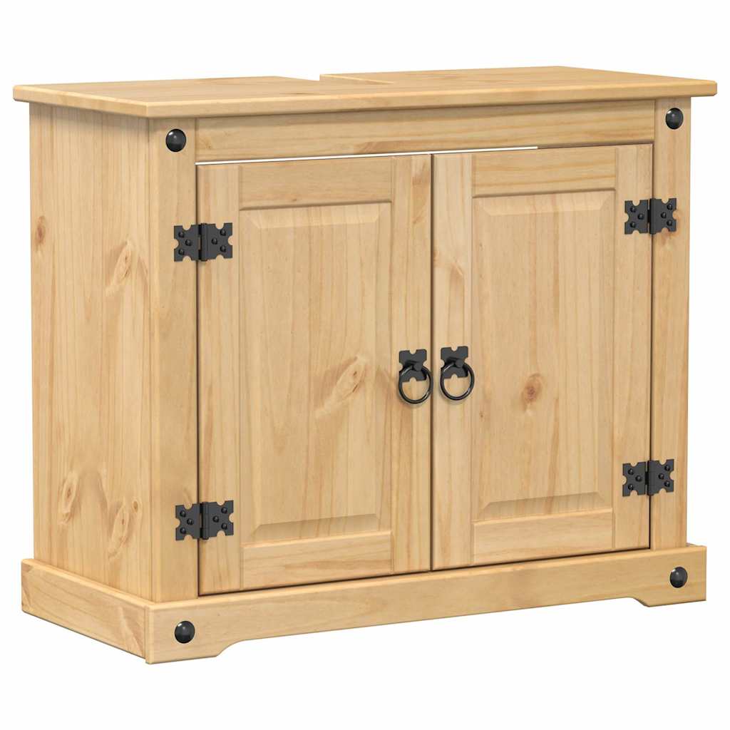 Baderomsskap 3 stk Corona heltre furu vidaXL