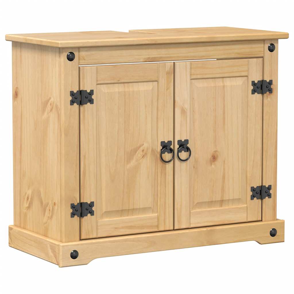 Baderomsskap 3 stk Corona heltre furu vidaXL