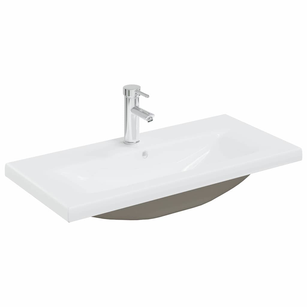 Baderomsinnredningssett 3 pcs Svart eik 80 x 38.5 x 45 cm