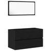 Baderomsinnredningssett 3 pcs Svart eik 80 x 38.5 x 45 cm